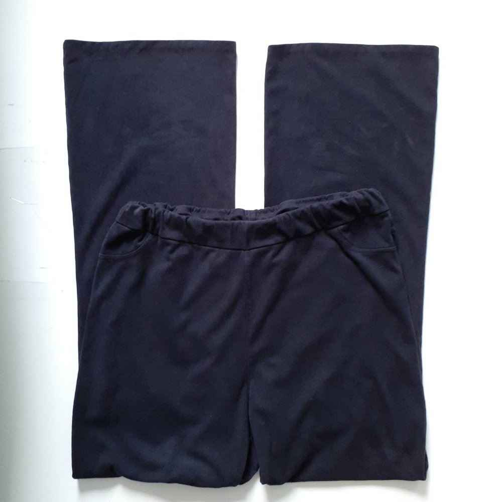 Soft Surroundings Faux Suede Pull-On Bootcut Pants Blue Size TXL Tall